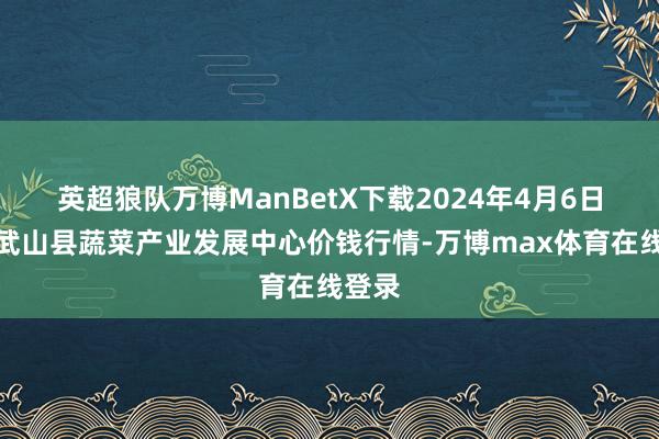 英超狼队万博ManBetX下载2024年4月6日甘肃武山县蔬菜产业发展中心价钱行情-万博max体育在线登录